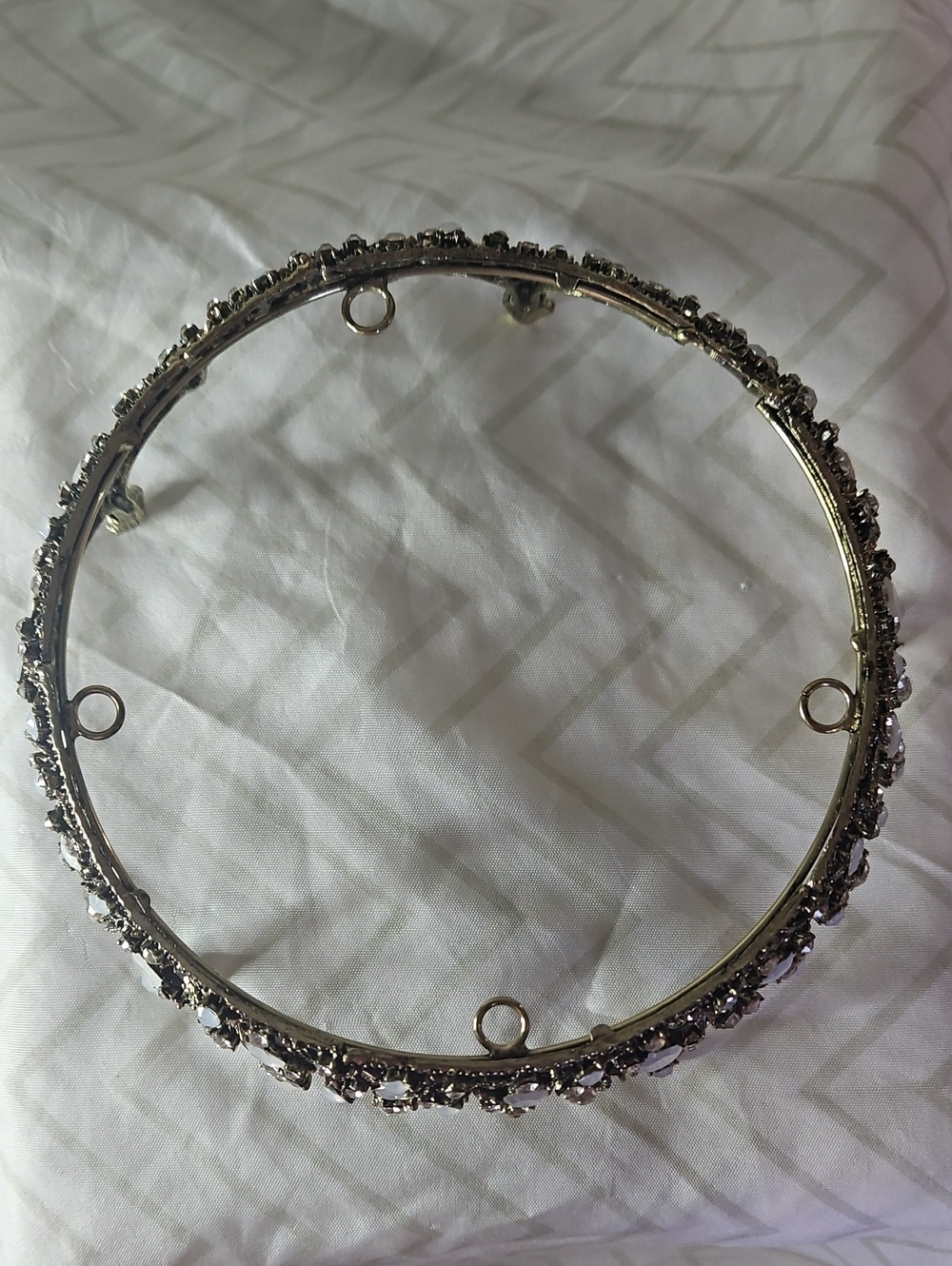 Silver Rhinestone Crystal Tiara Crown - Women Accessories - Picture 3 of 4
